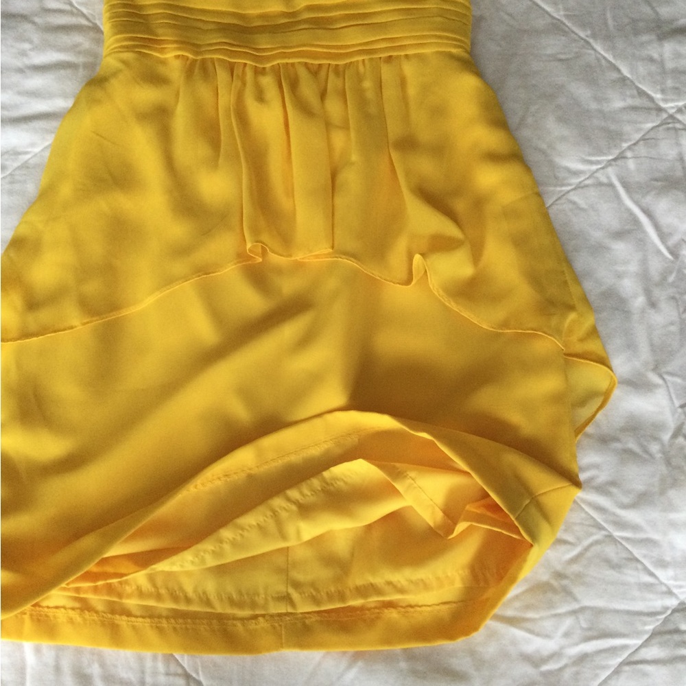 Alfred Angelo Canary Yellow Strapless Mini Dress - Picture 8 of 15
